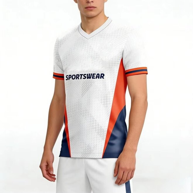 Short Sleeve Quick Dry Polyester Soccer Jersey