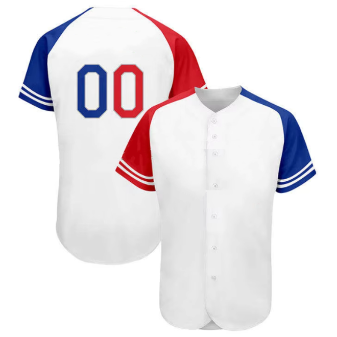 V Neck Patchwork Baseball Softball Jerseys